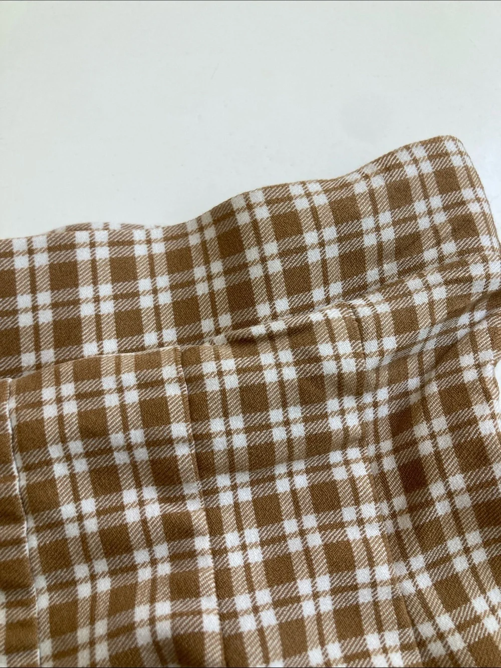 Full Tilt Brown Plaid Flared Mini Skirt